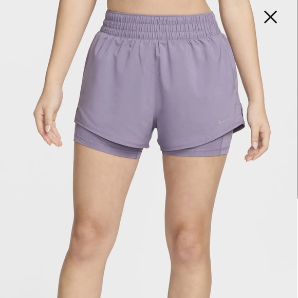 NIKE SMALL DRI FIT HIGH WAISTED SHORTS - Picture 1 of 7